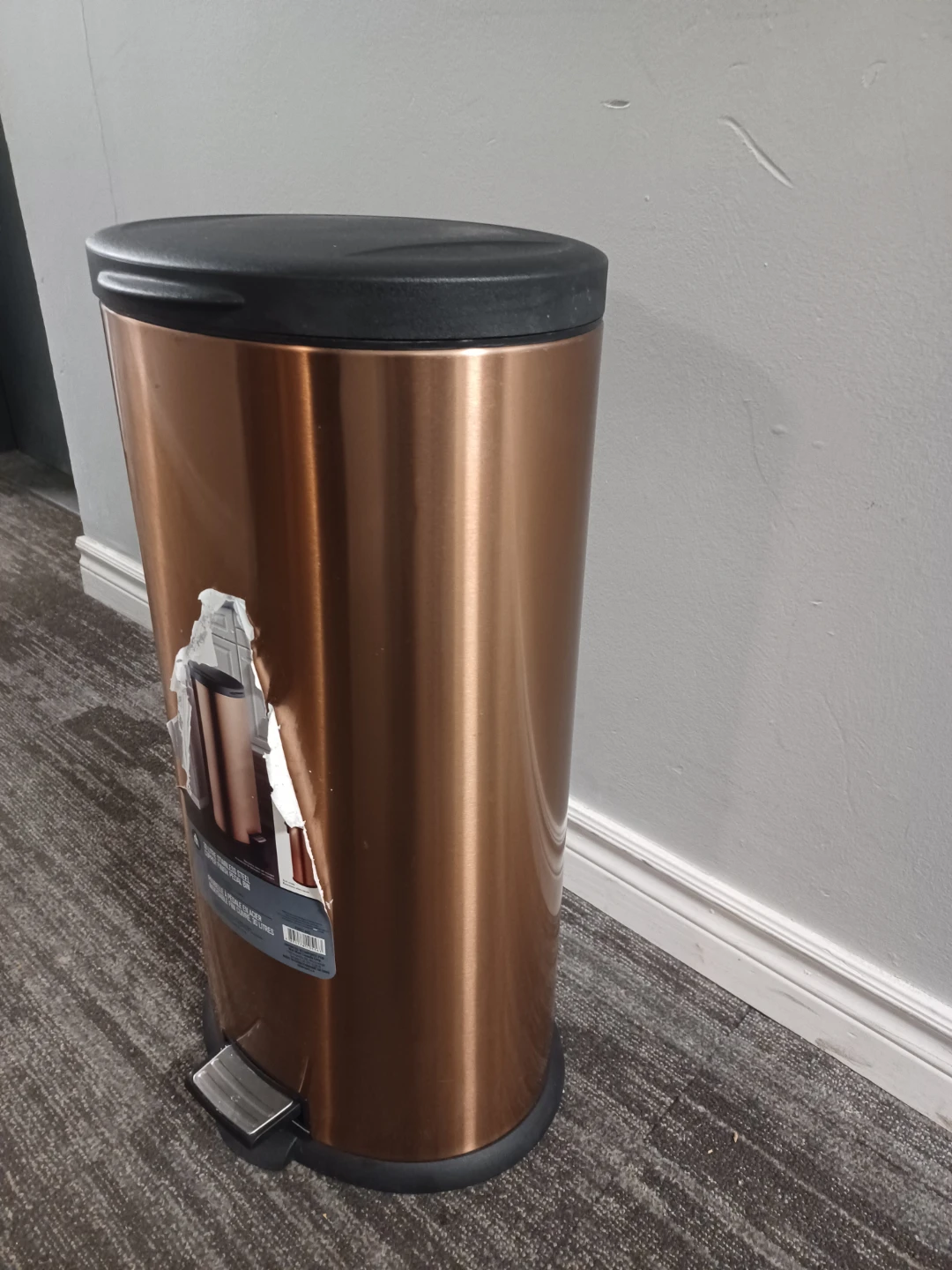 Rose Gold Stainless Steel Step Trash Can - photo 3