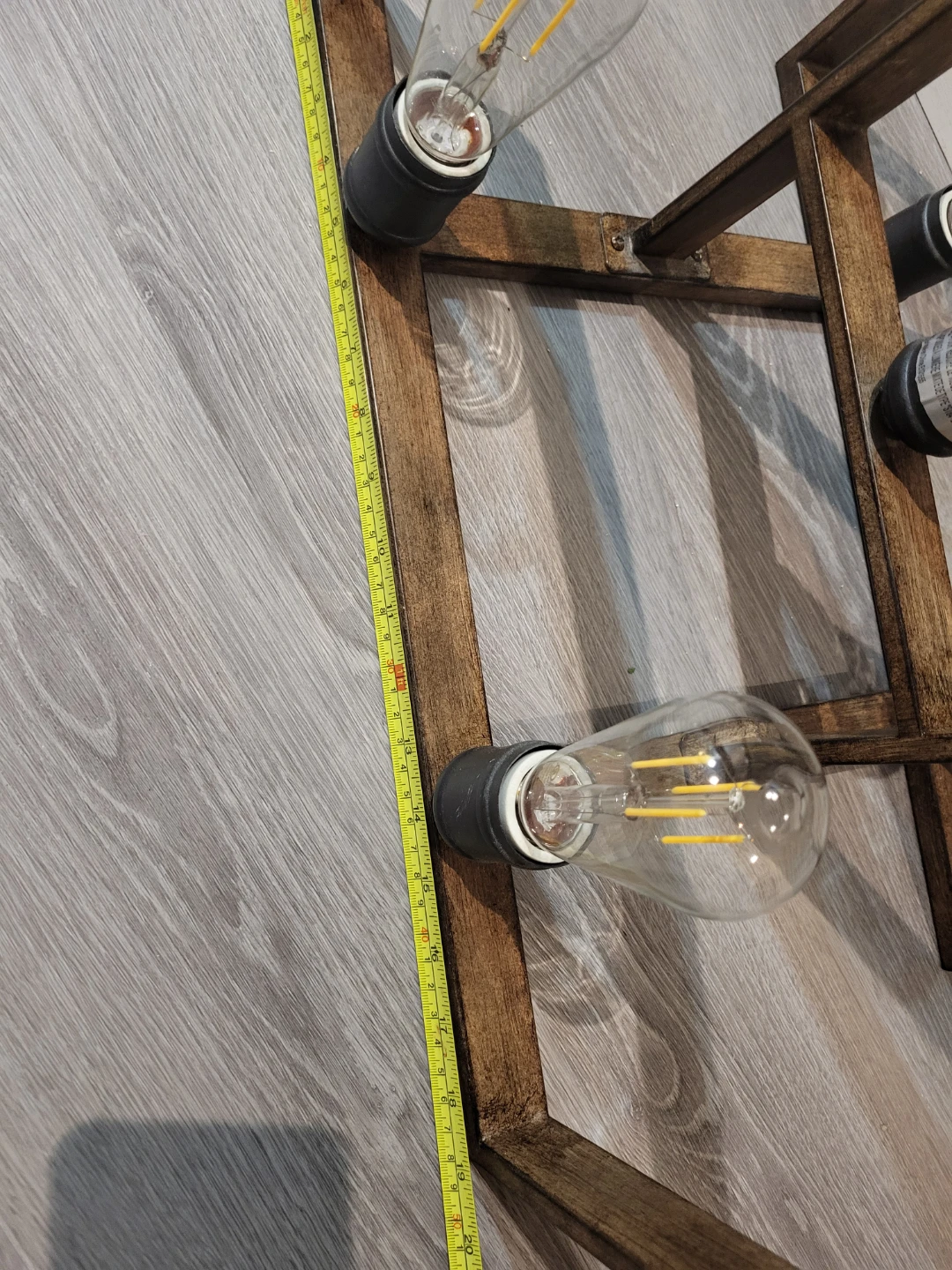 Modern Wood Looking 6-Light Chandelier - photo 5