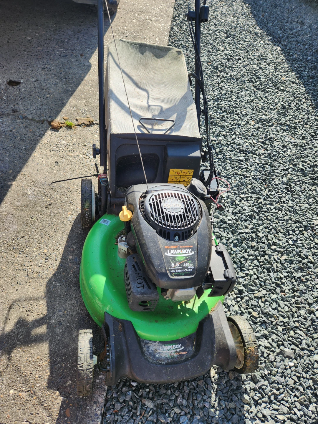 Lawnmower boy lawnmower