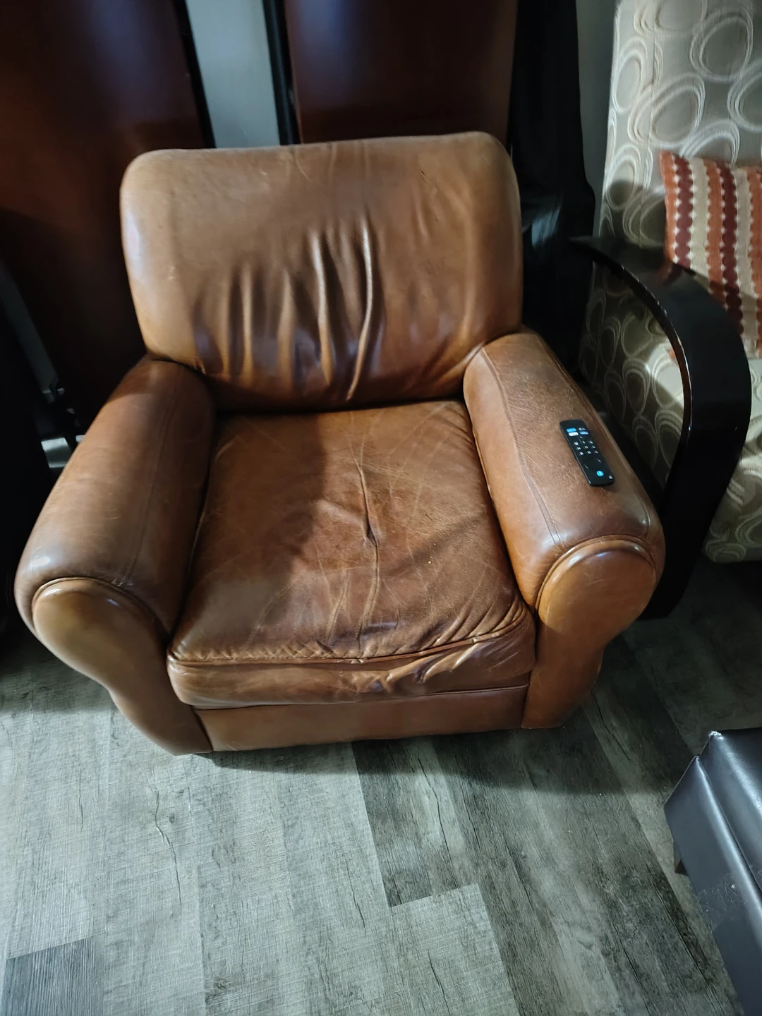 Leather couch and armchair set
