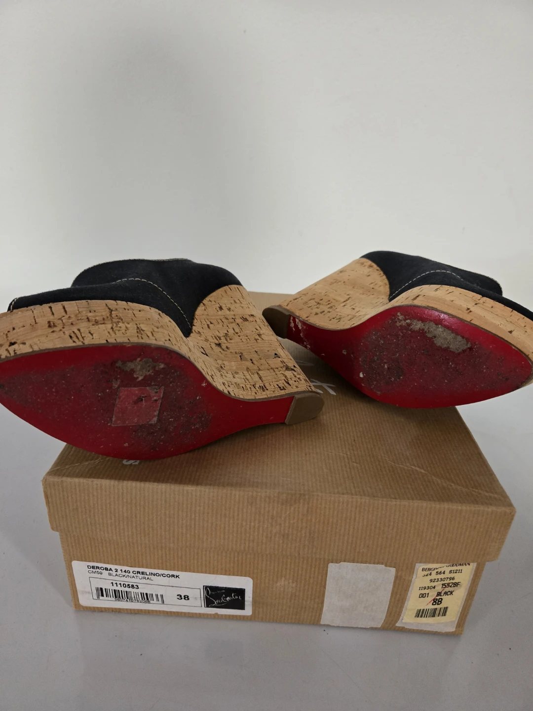 Christian Louboutin "Deroba 2 140" Cork Wedge Heels - photo 2