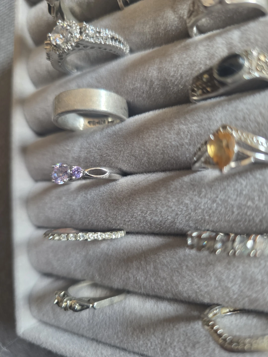 12 Sterling Silver Vintage Rings Marked 925 - photo 3