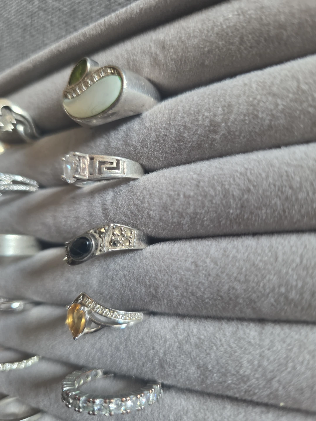 12 Sterling Silver Vintage Rings Marked 925 - photo 4