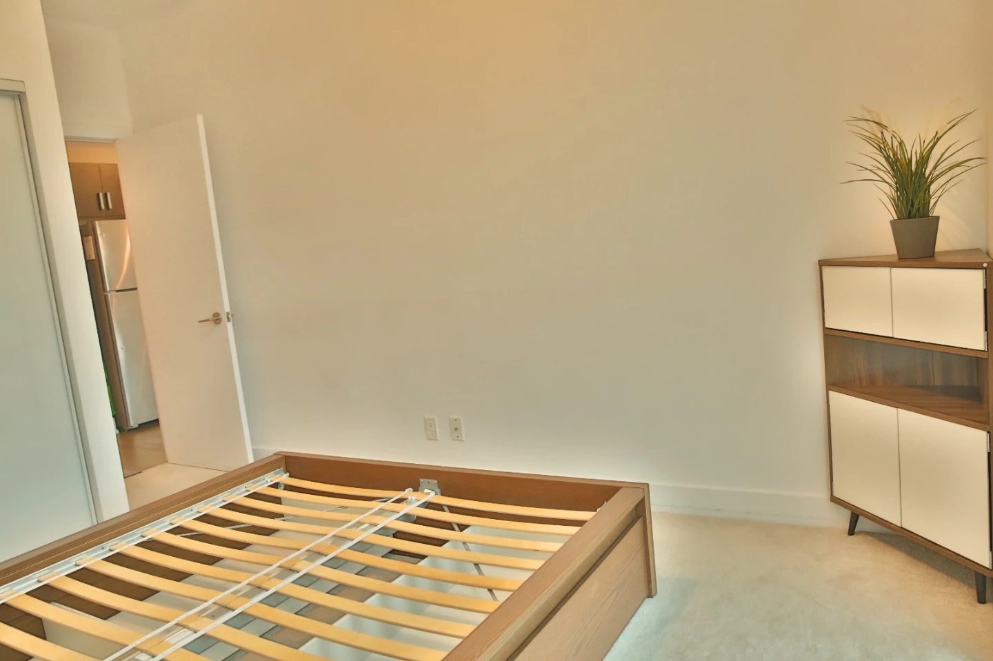 IKEA Malm Wooden Bed Frame with Headboard + Nightstand - photo 4