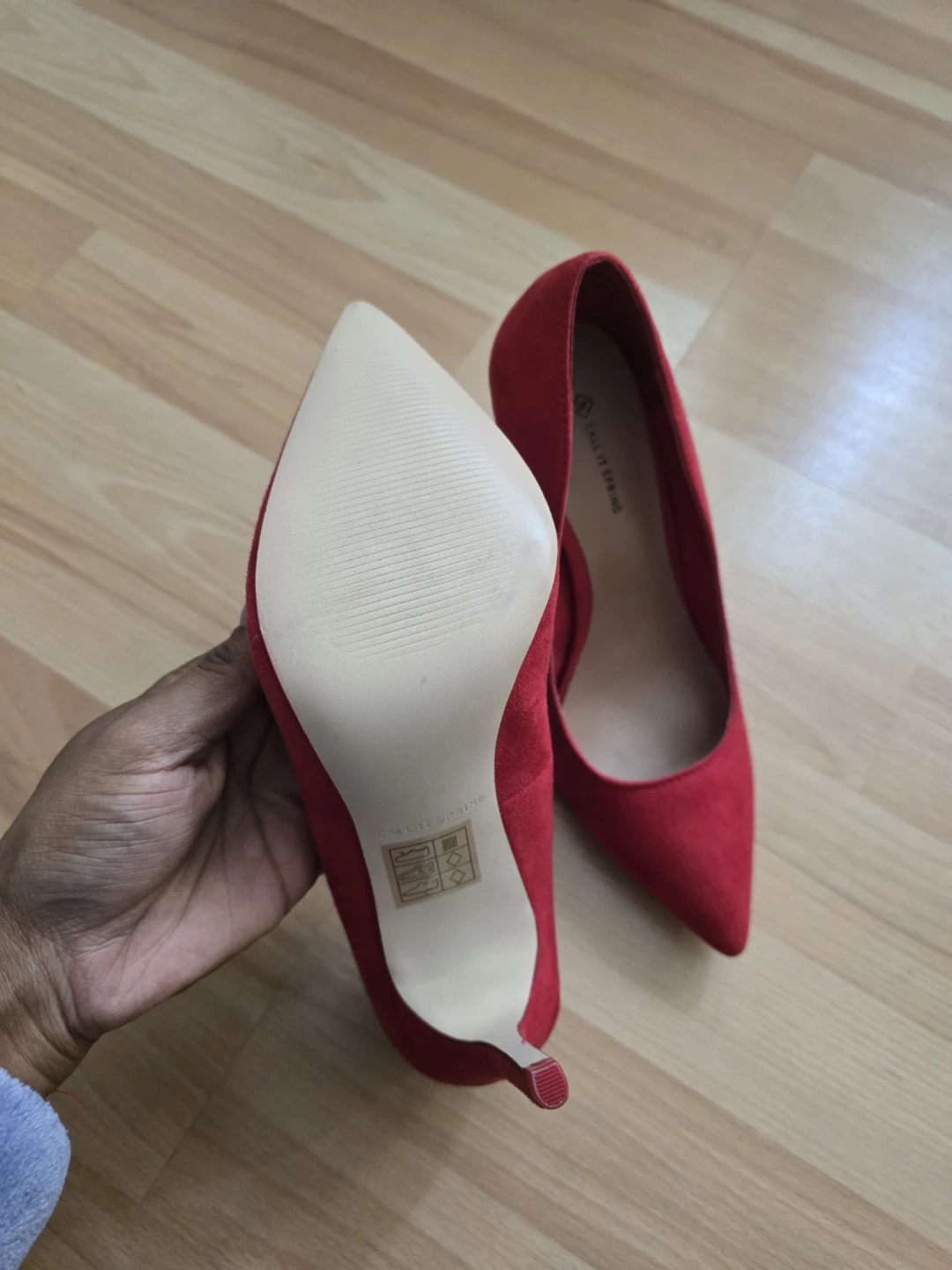 Call It Spring Red Suede Heels - photo 2