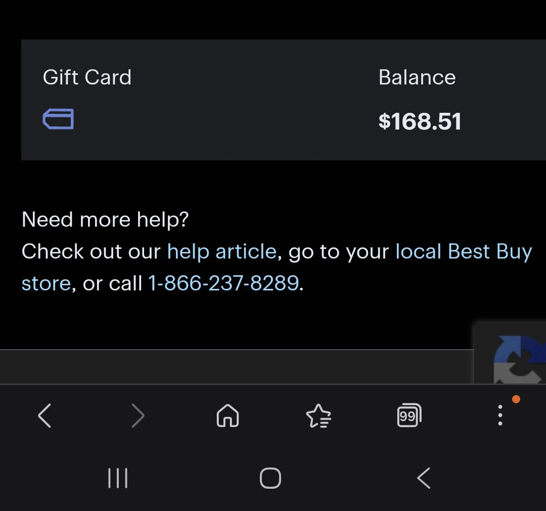 Best Buy Gift Card - $168.51 - photo 2