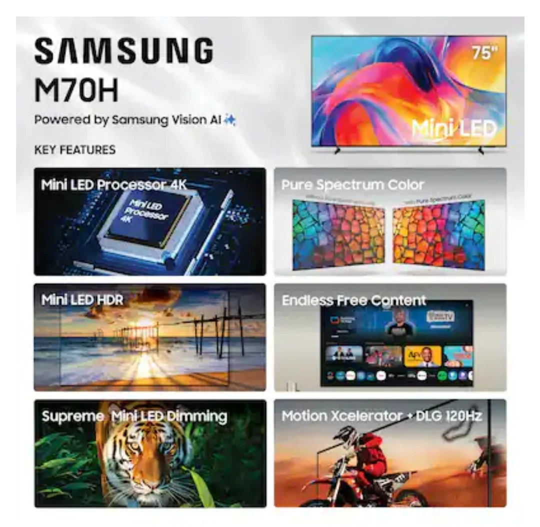 Samsung 75" M70H 4K Mini LED Smart TV - photo 3