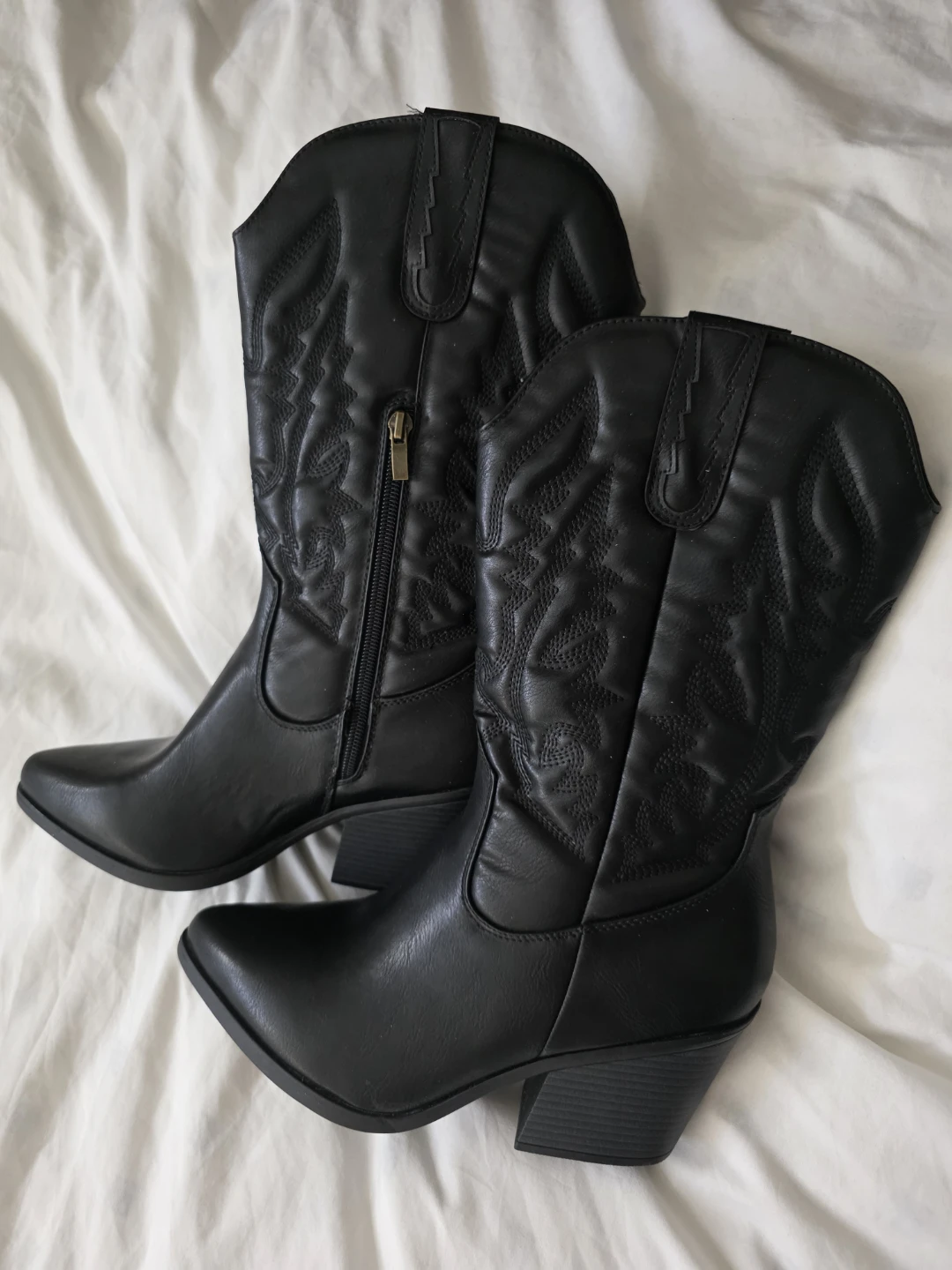 Black Cowboy Boots - Size 41