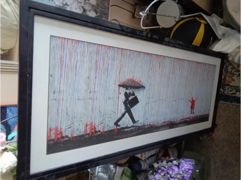 Framed Artwork with Silhouette