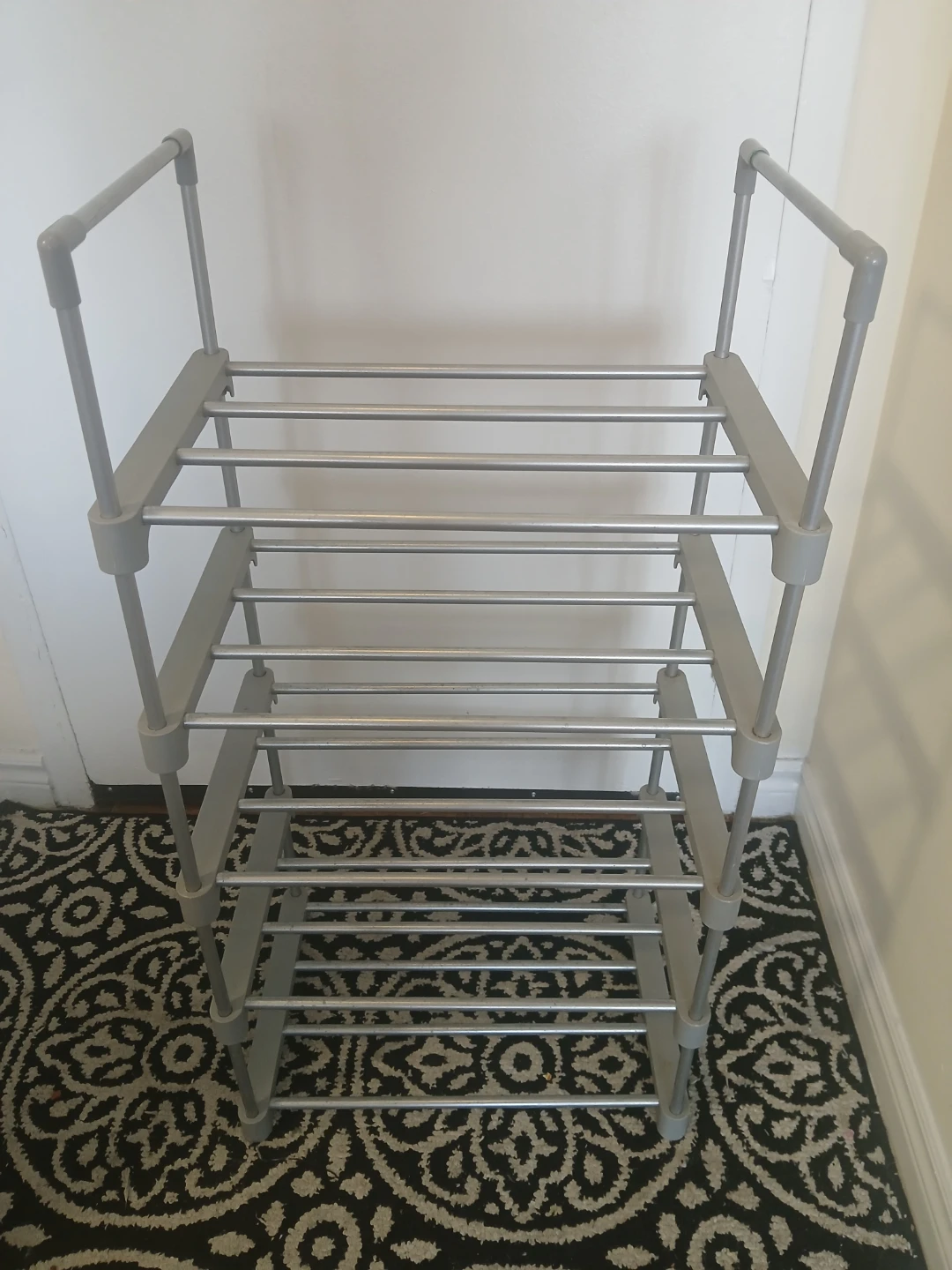 Grey 5-Tier Shoe Rack
