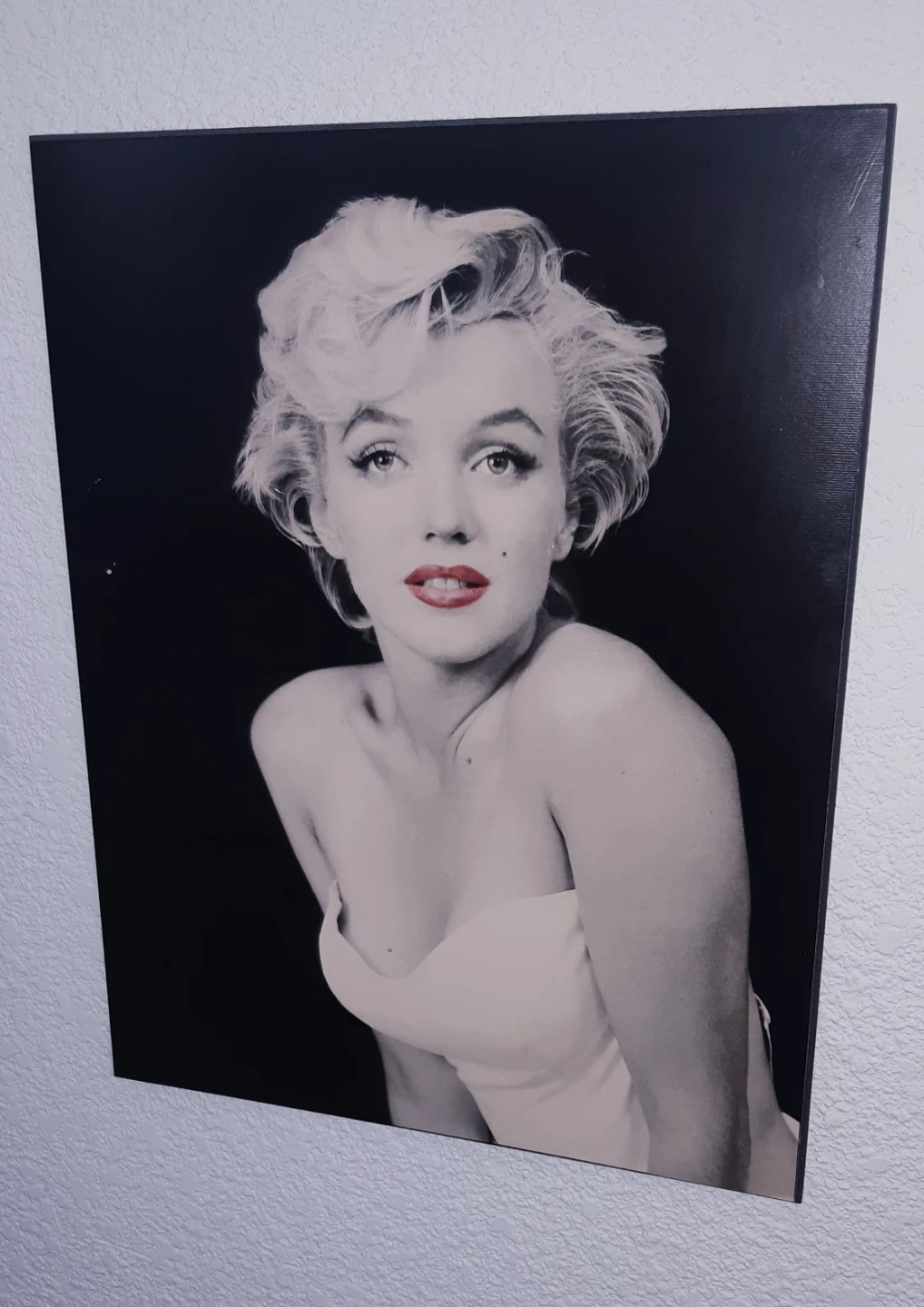 Marilyn Monroe Black and White Wooden Print