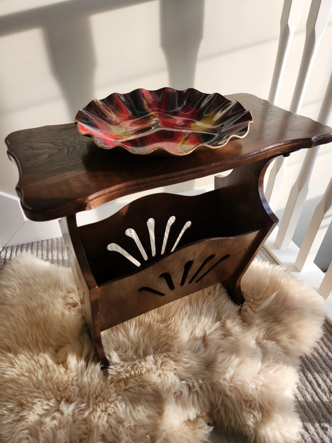 1940s Wooden storage Side Table