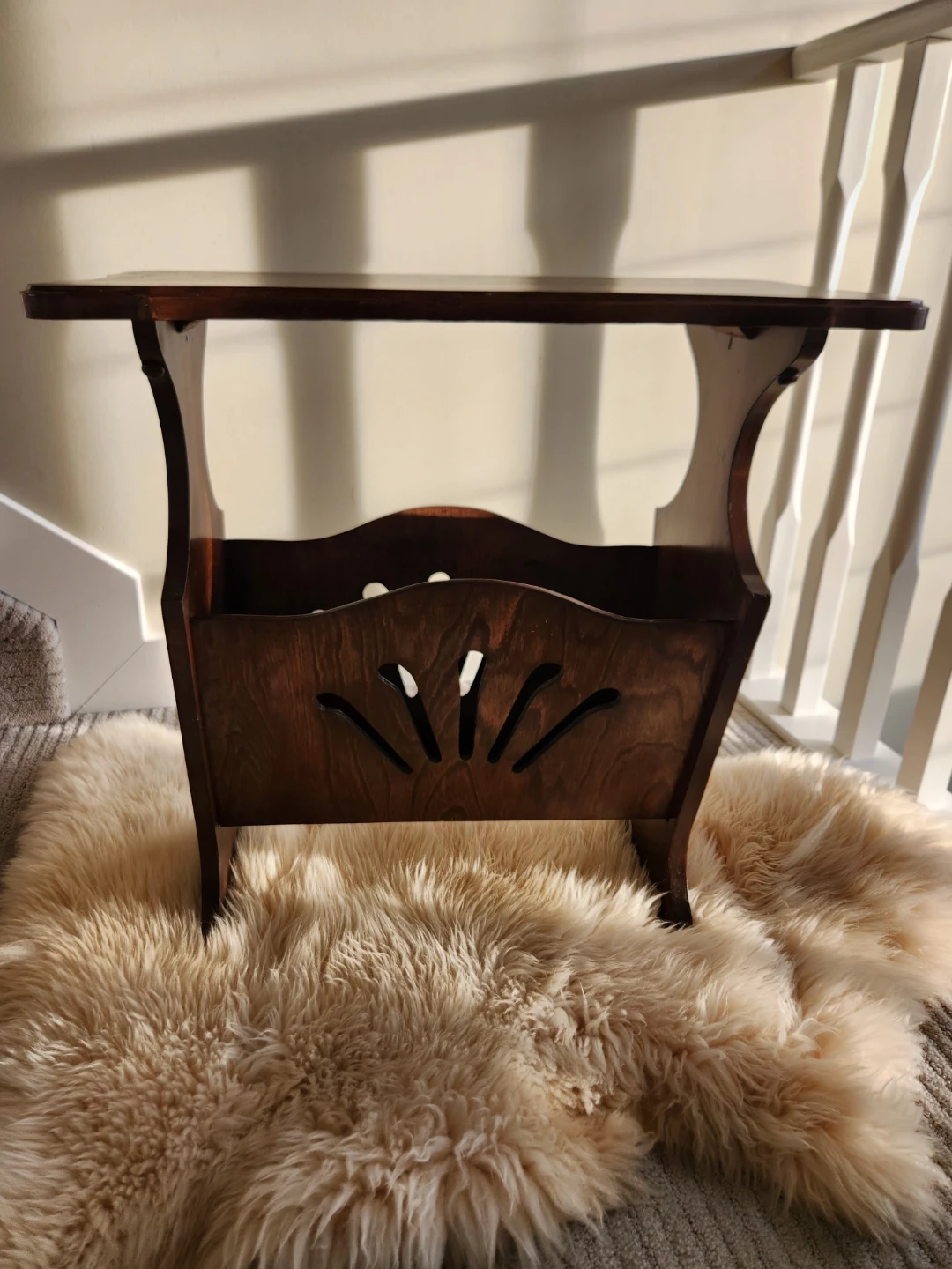 1940s Wooden storage Side Table - photo 2
