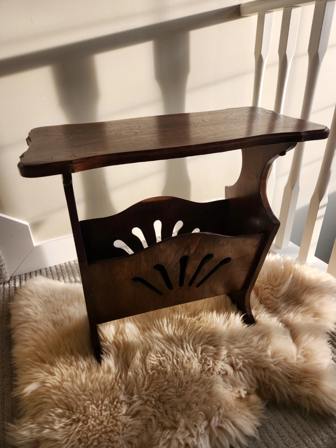 1940s Wooden storage Side Table - photo 4