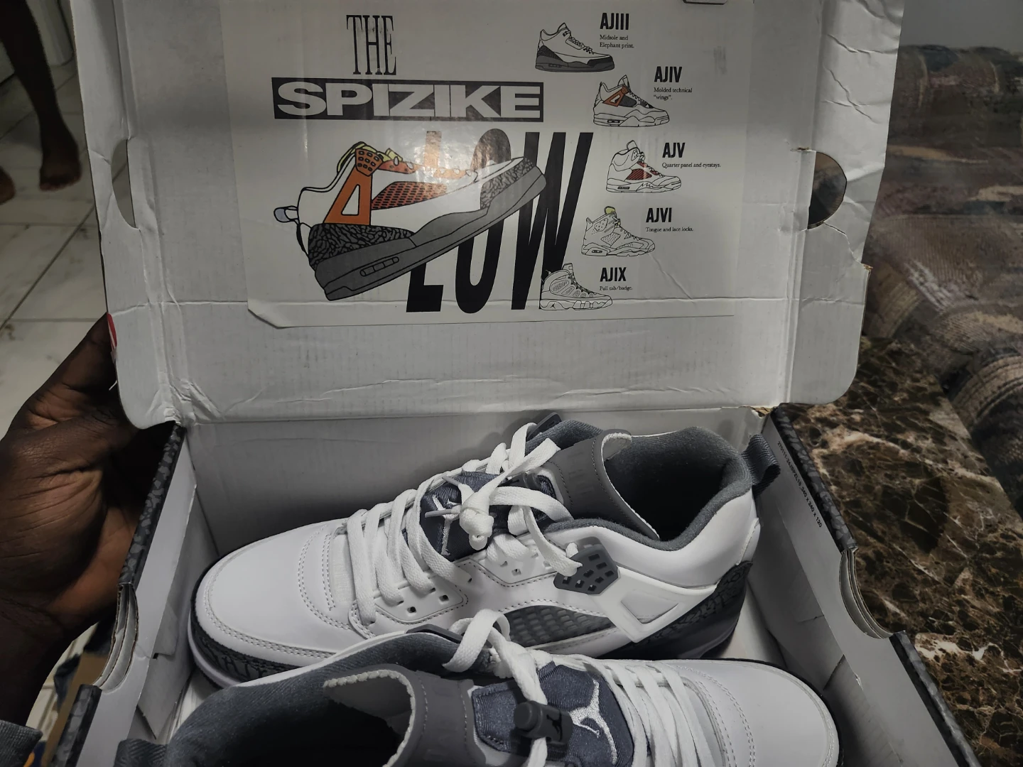 Jordan Spizike Low White Grey Men's Shoes - photo 3
