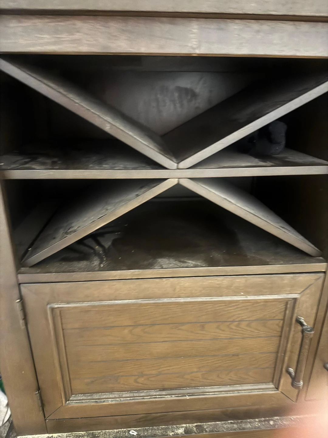 Dark Wood China Cabinet with Glass Doors - photo 5