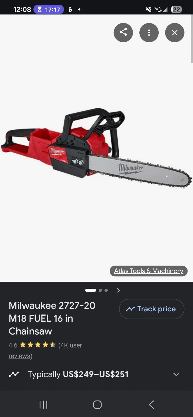 Milwaukee M18 FUEL 16 in Chainsaw