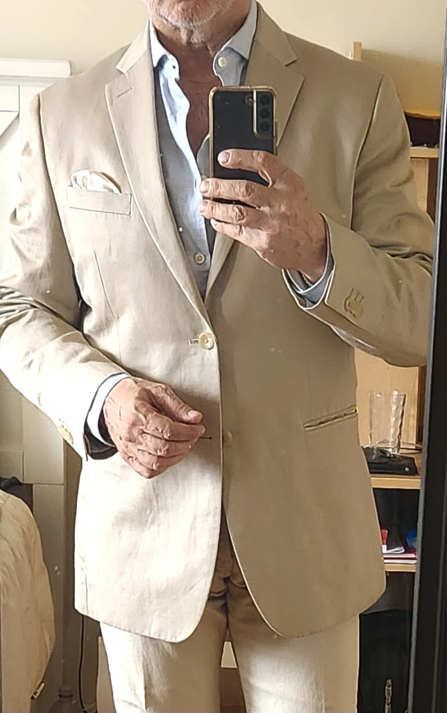 Banana Republic Tailored Fit Blazer Jacket Tan 42R/S