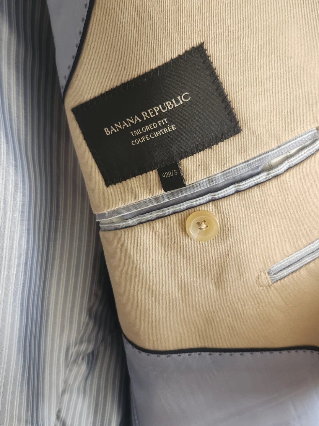 Banana Republic Tailored Fit Blazer Jacket Tan 42R/S - photo 4
