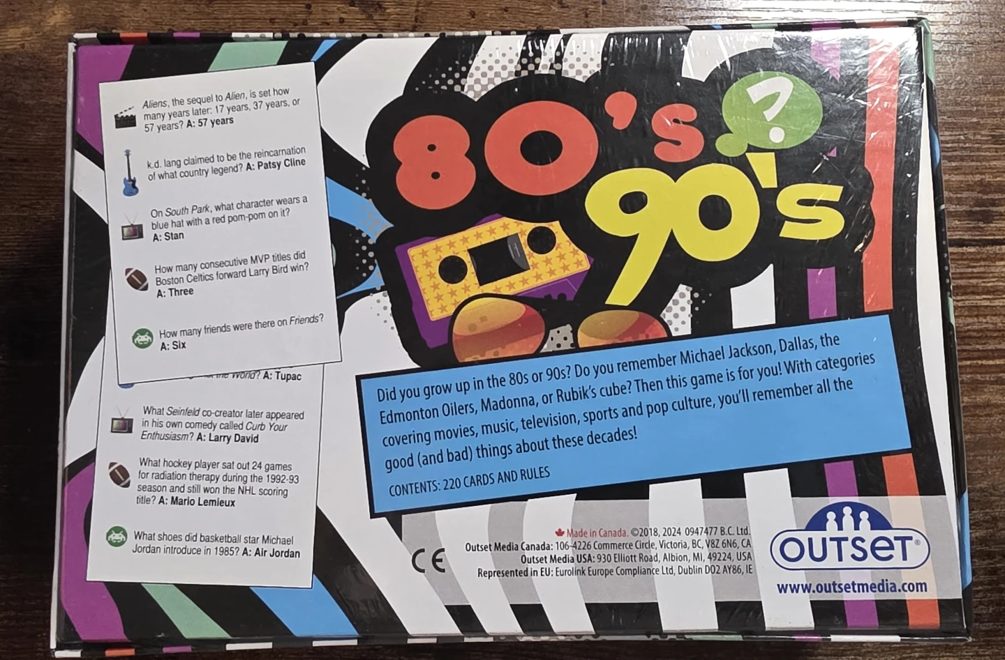 Outset 80's & 90's Trivia Game - photo 2