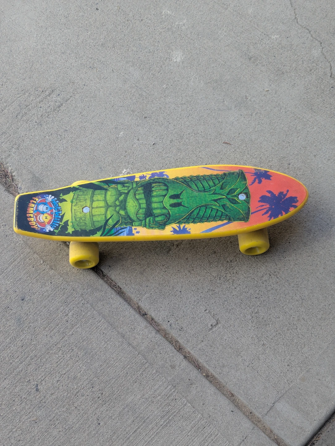 WetWilly Flameboy Plastic Skateboard