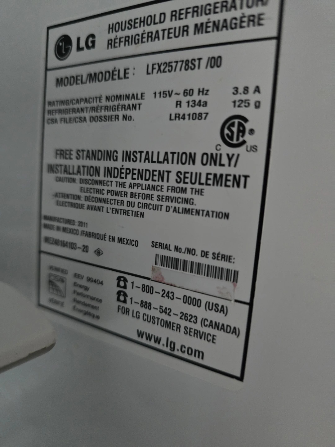 LG Refrigerator Crisper Drawer LFX25778ST - photo 2