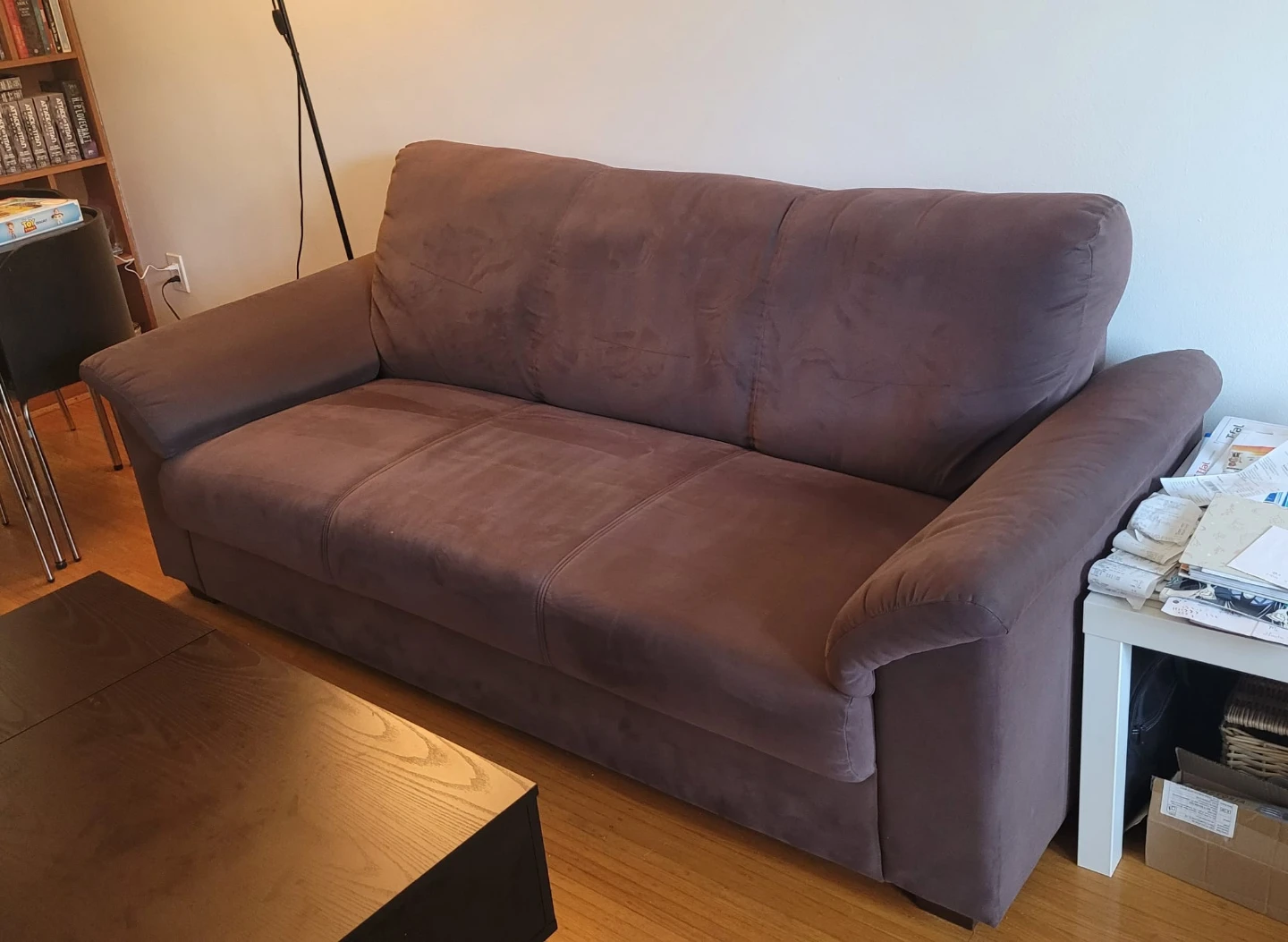 Brown Suede Sofa