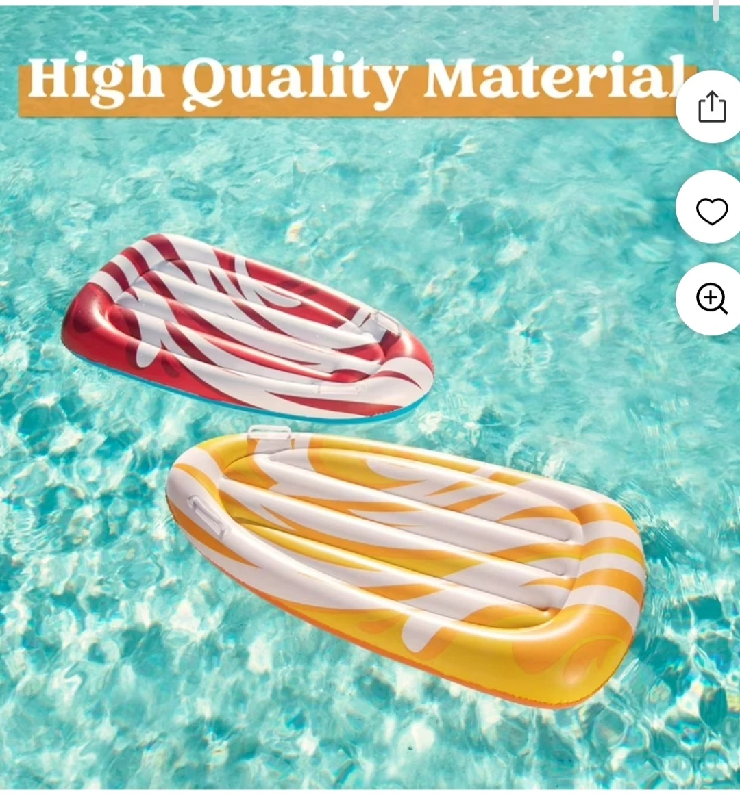 Inflatable Pool Floats - Red & White, Yellow & White - photo 4