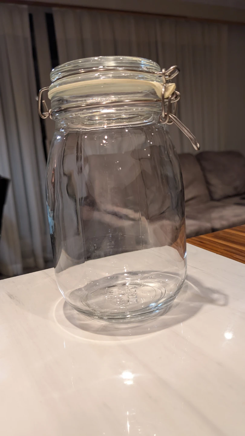 IKEA Glass Storage Jar with Swing Top Lid