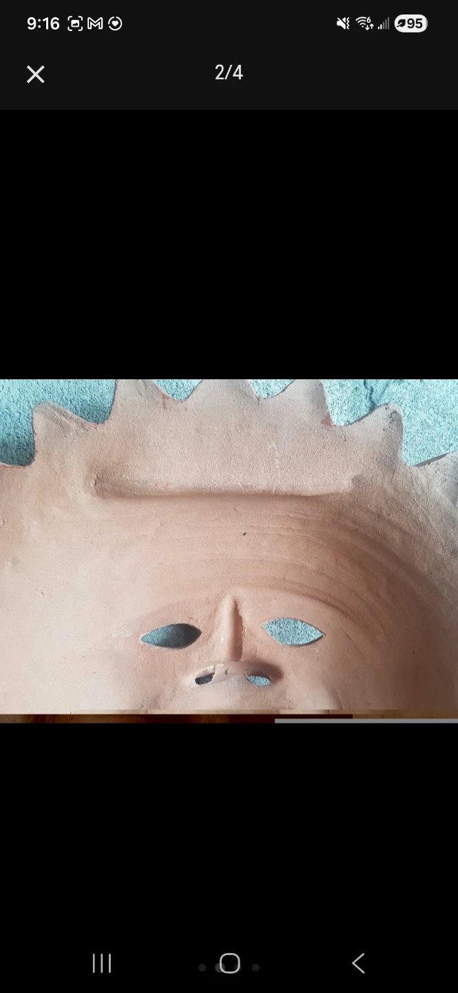 Clay Sun Face Mask   Mexico 🇲🇽 - photo 4