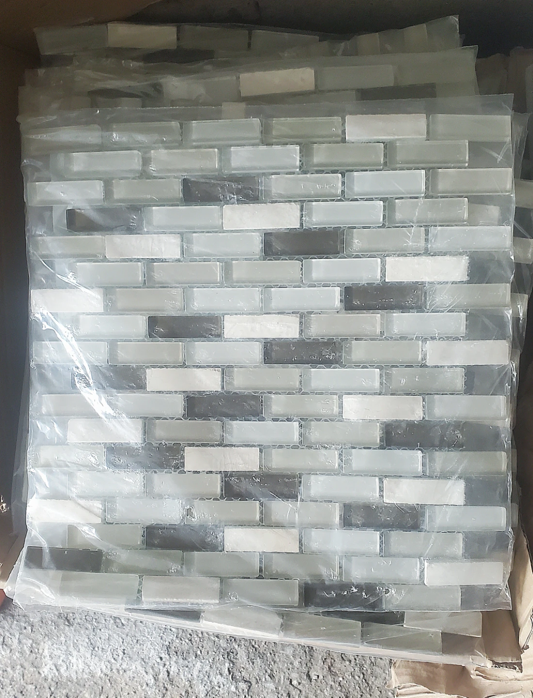 Glass Mosaic Tiles - Subway Pattern