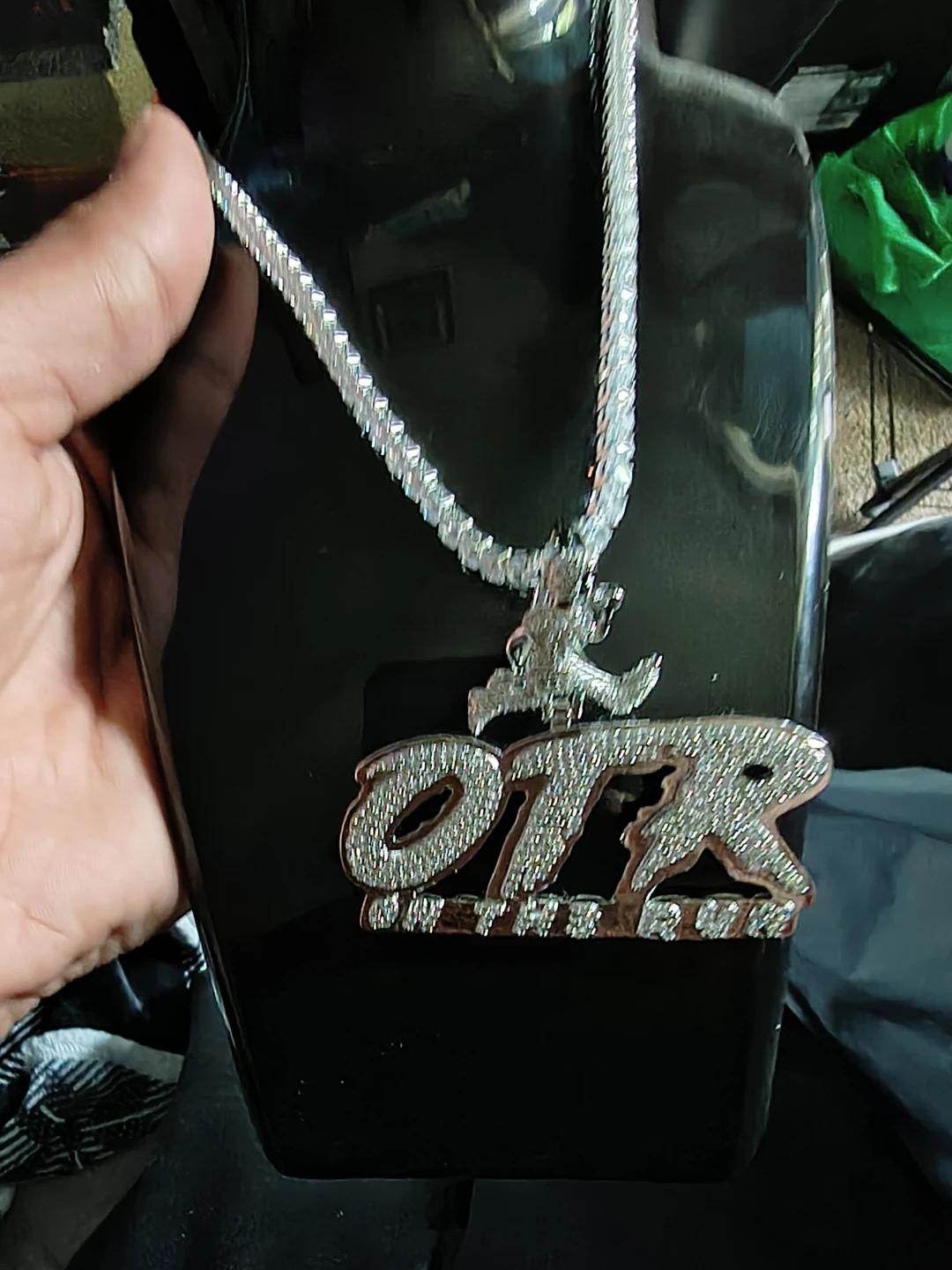 OTR Pendant Necklace with Tennis Chain - photo 2