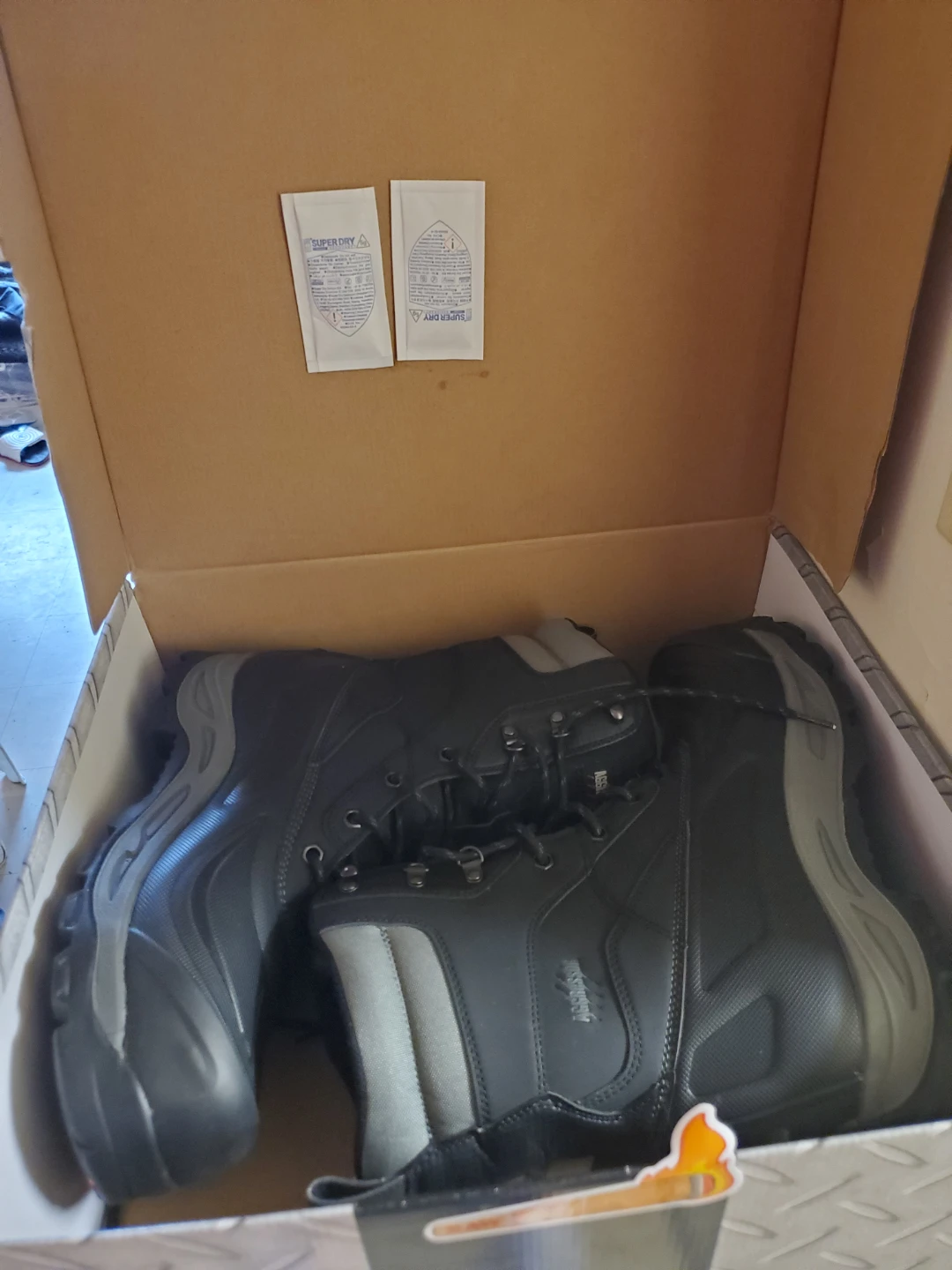 Aggressor Black Work Boots Size 14 - photo 2