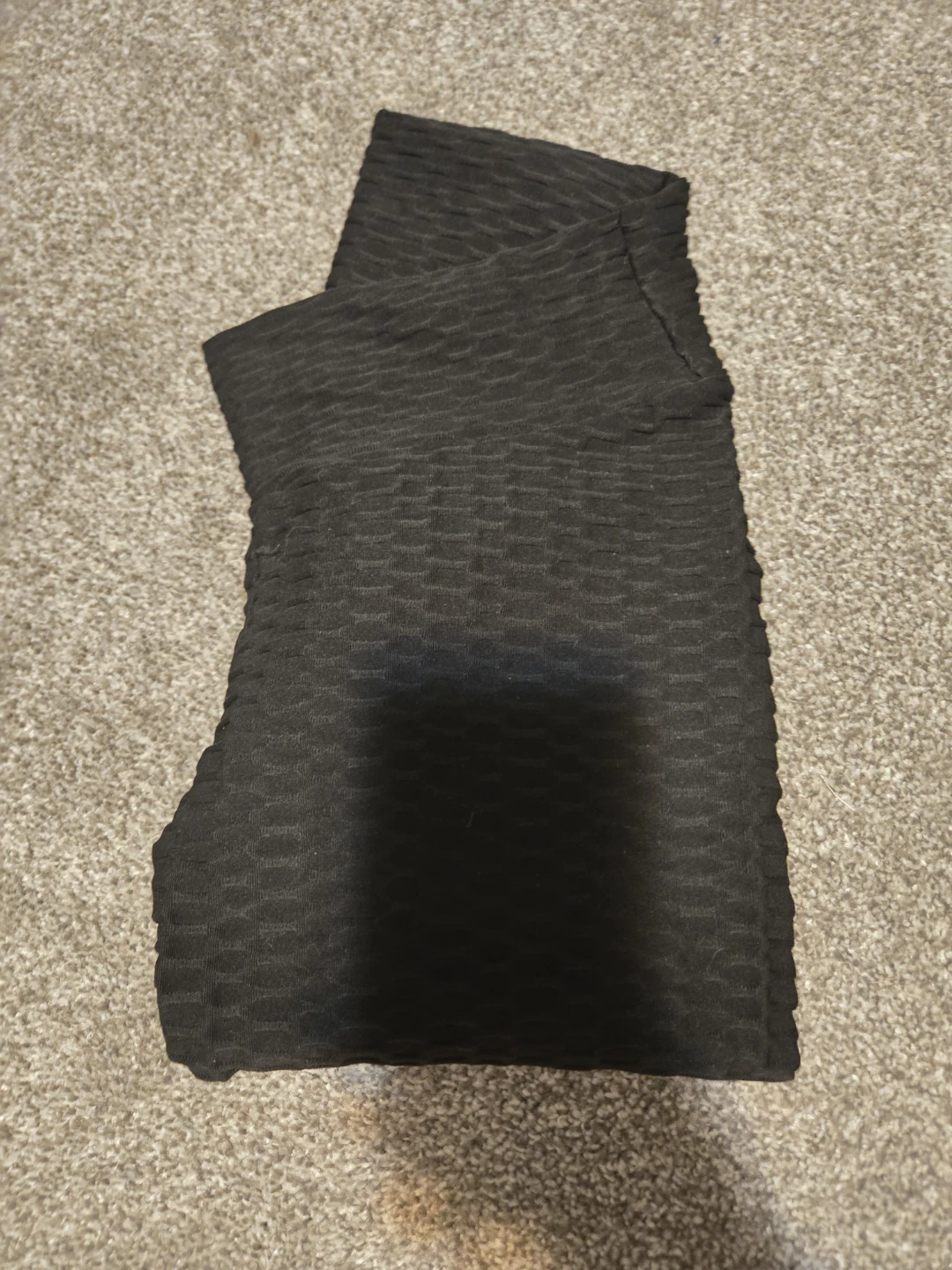 Black "Butt Lifting" Textured Leggings - photo 3