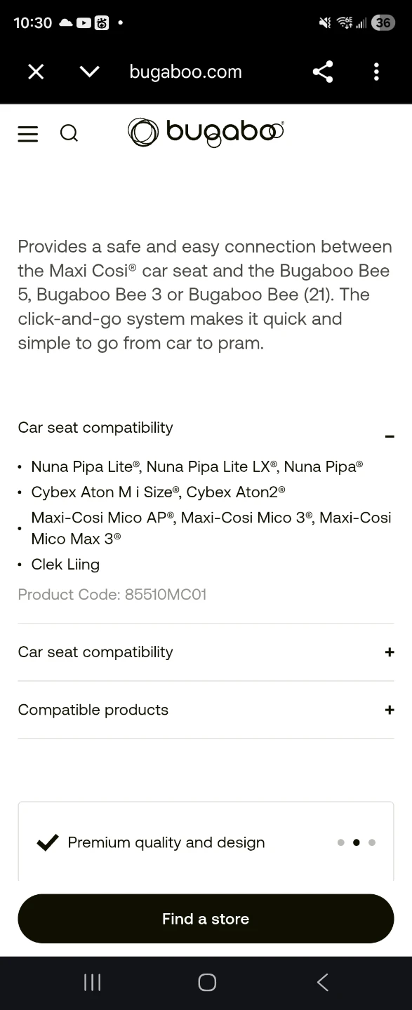 Bugaboo Donkey Car Seat Adapters for Maxi-Cosi, Cybex, Nuna - photo 4