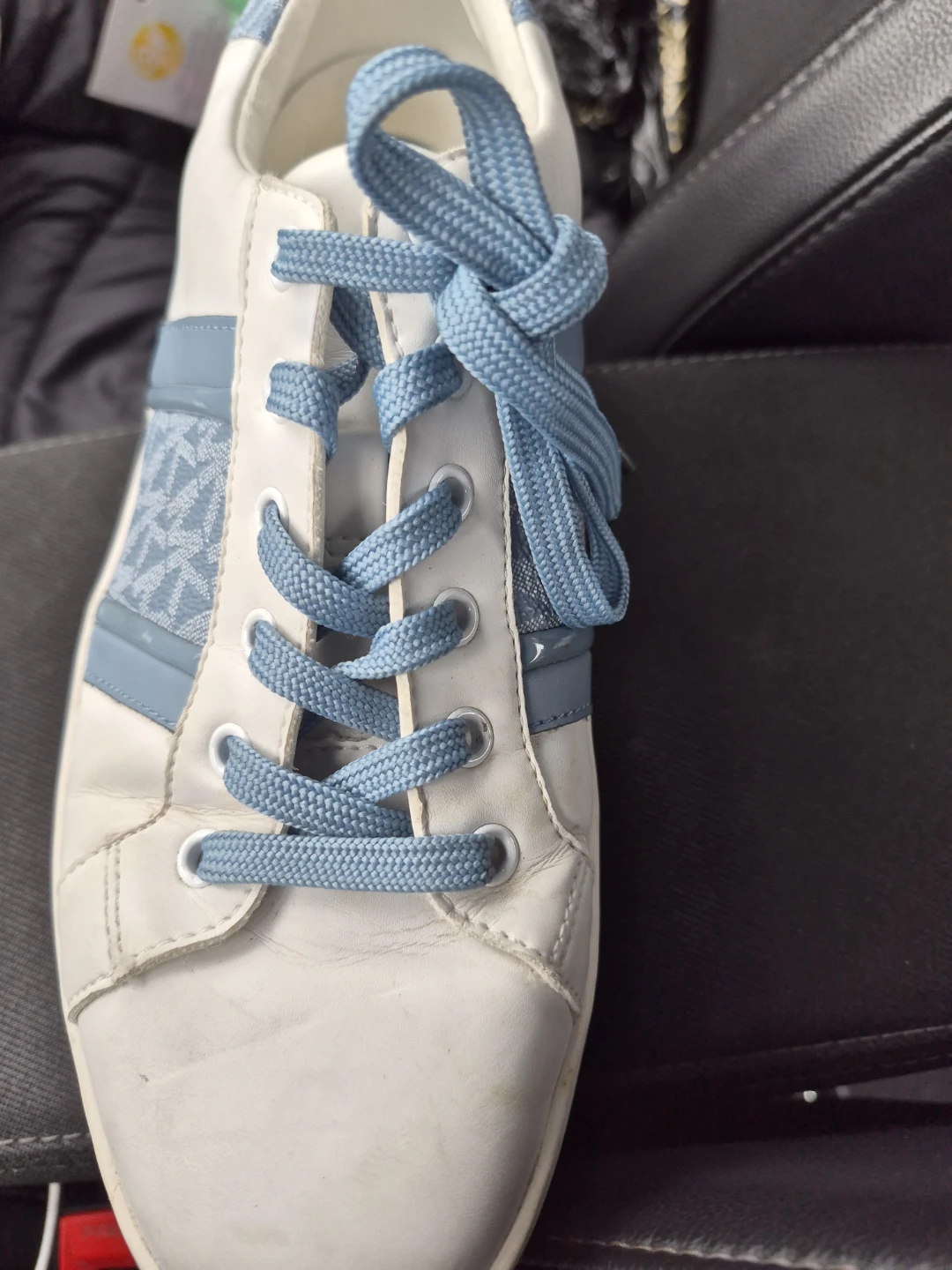 Michael Kors Women's Sneakers Size 8 White Blue Logo - photo 3