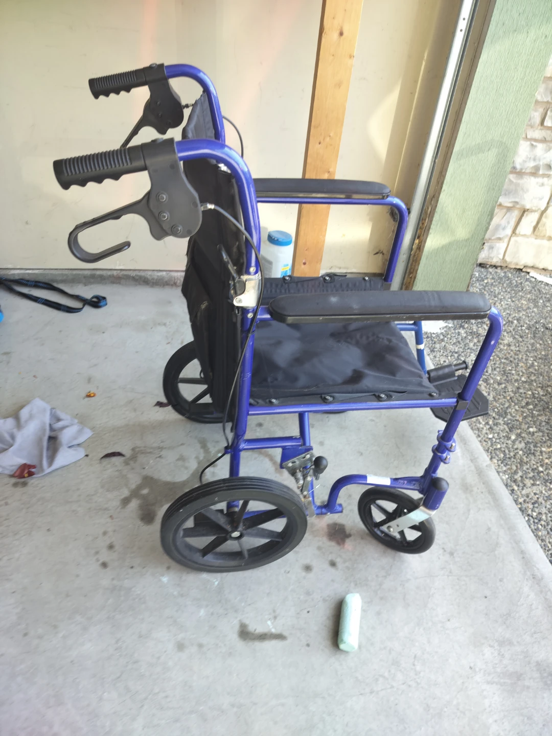 Medline Transport Wheelchair - Blue