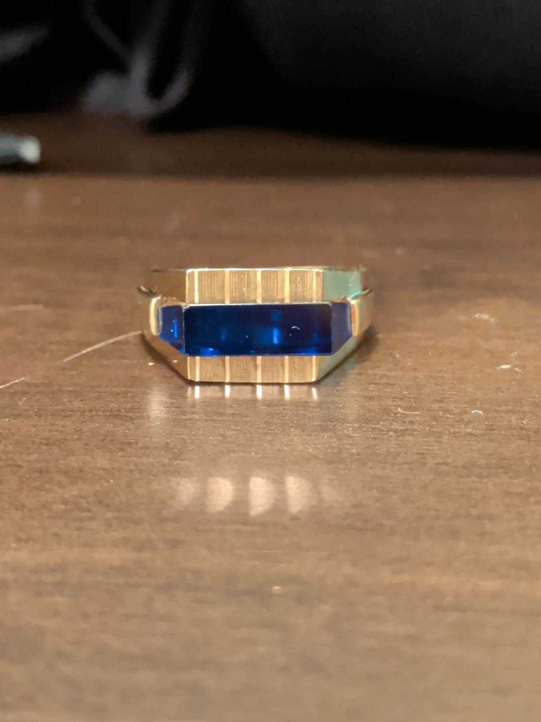 Gold Ring with Sapphire 10k gold