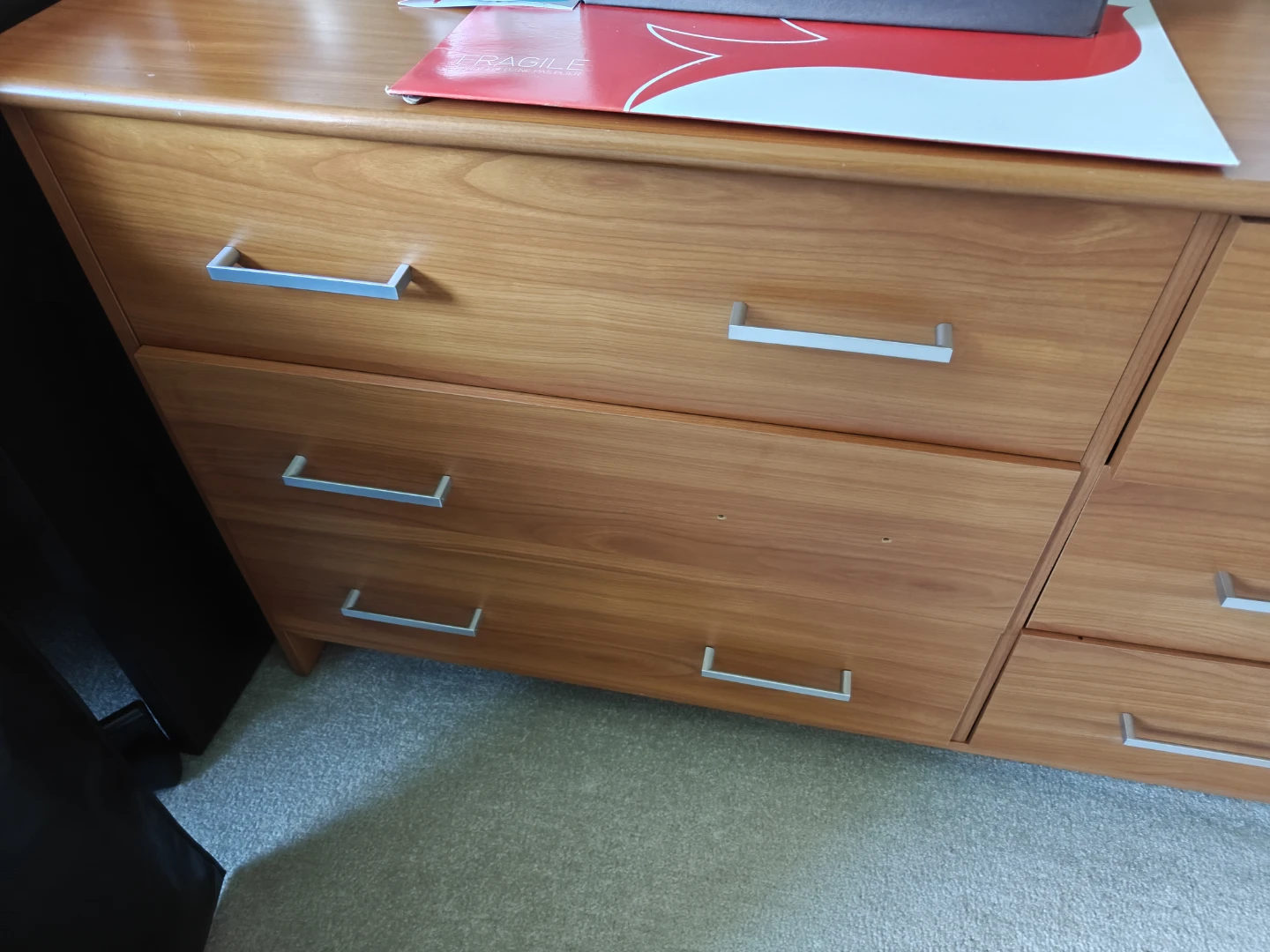 Wooden Dresser and 2 Nightstand Set - photo 4