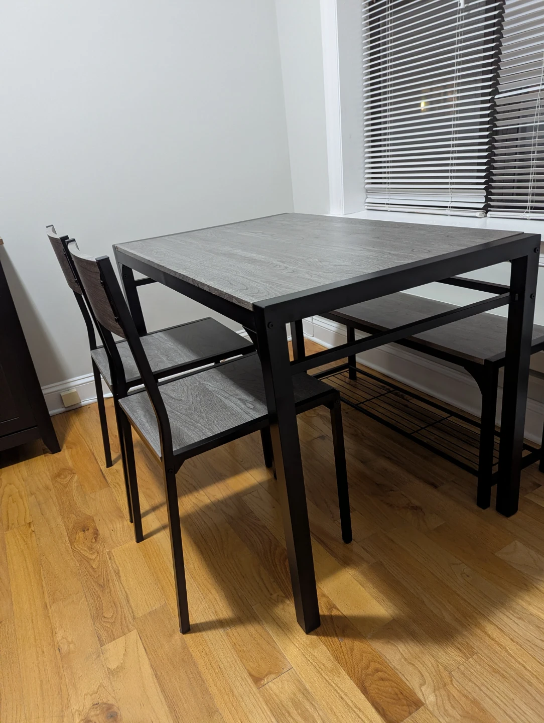 3-Piece Dining Set: Table, 2 Chairs, and Bench - photo 2