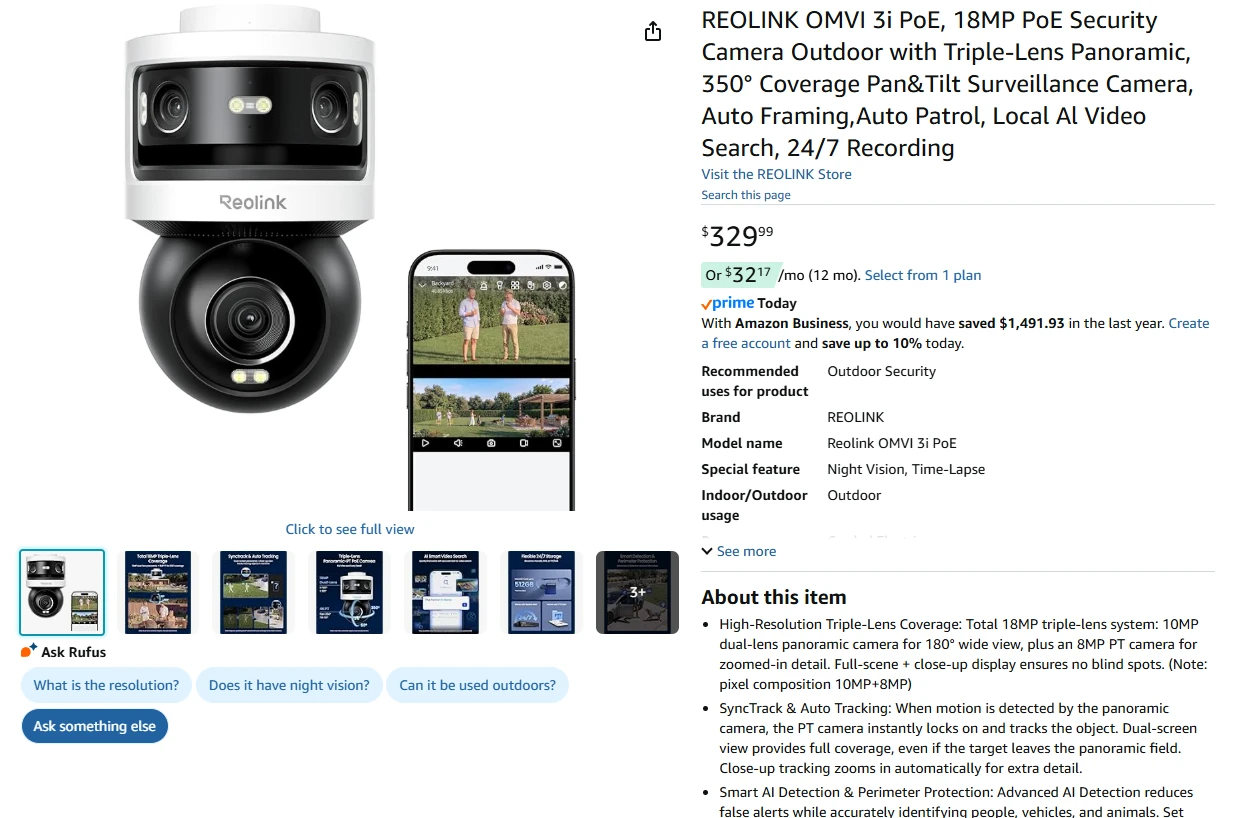 Reolink OMVI 3i PoE Security Camera - photo 2
