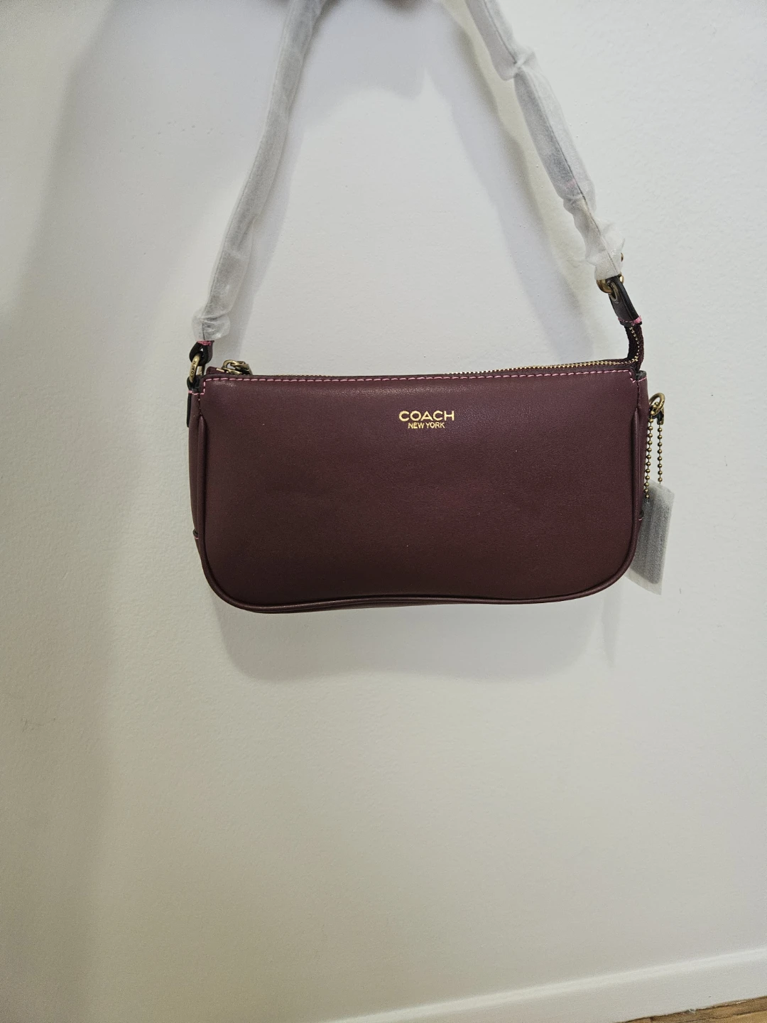 Coach Burgundy Leather Shoulder Bag