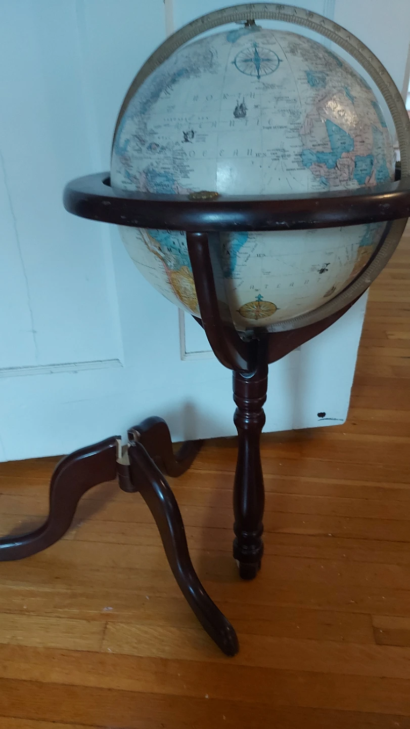 12 Inch Globe on Wooden Stand