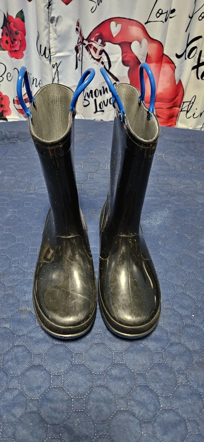 Black Children's Rain Boots Size 4
