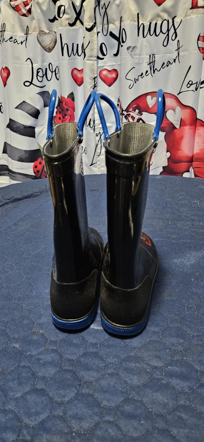 Black Children's Rain Boots Size 4 - photo 3
