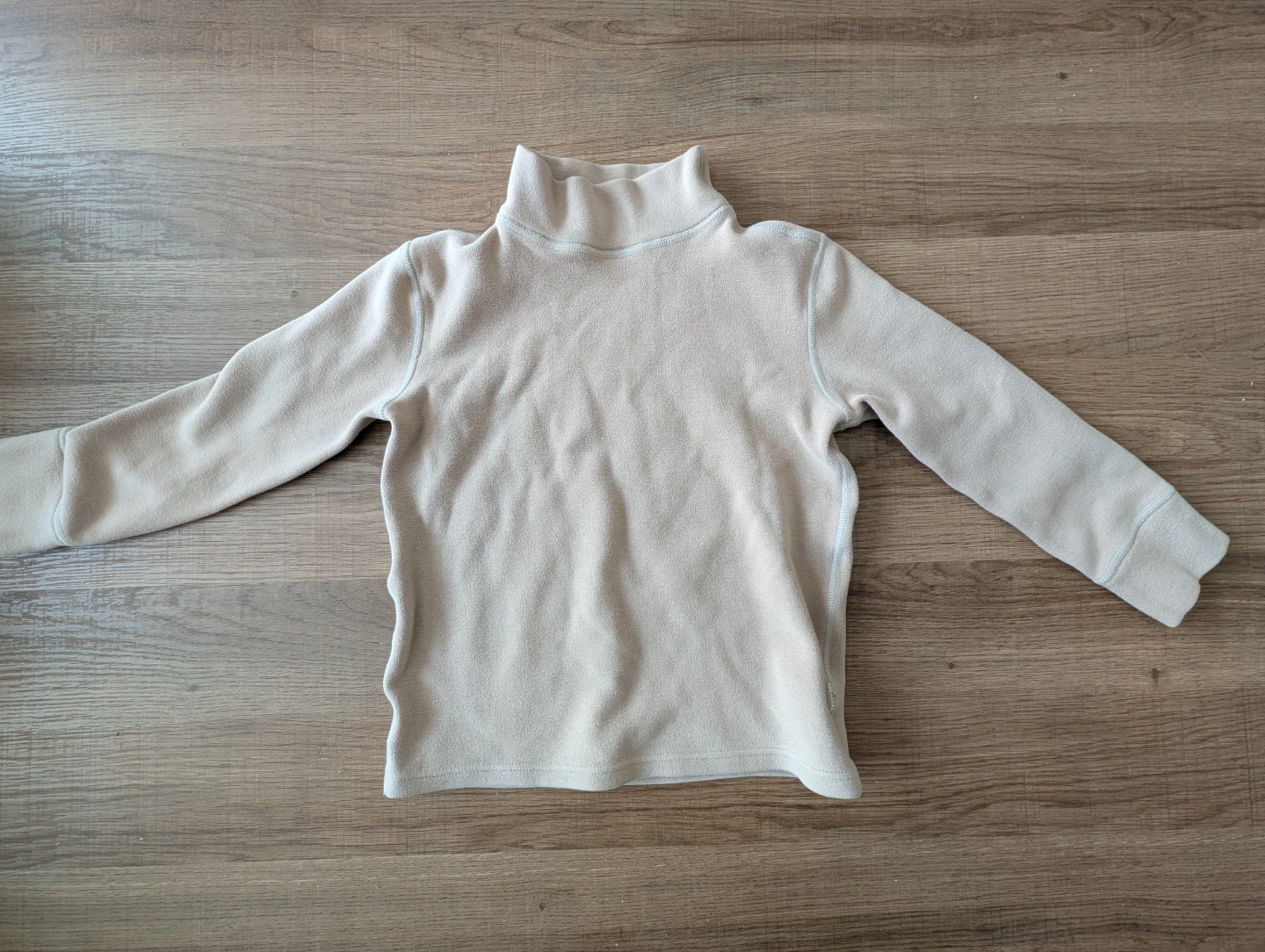 Cream Fleece Turtleneck and Pants Set - photo 3