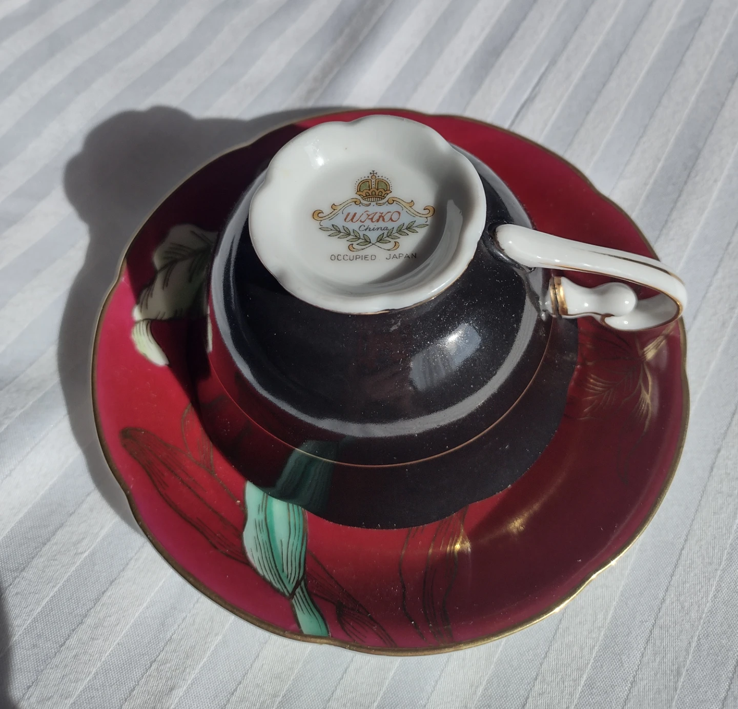 Wako China Teacup and Saucer - Occupied Japan - photo 3