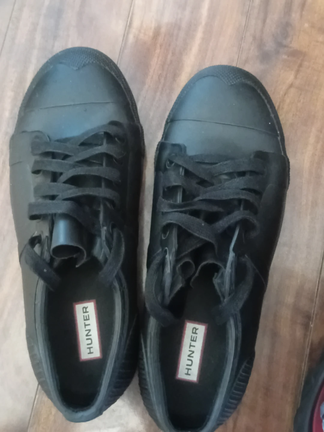 Hunter Black Rubber Sneakers