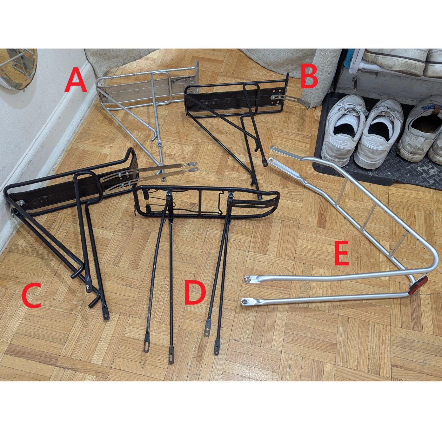 Used Rear Bike Rack Mountain Bike Cargo Rack, Bicycle basket