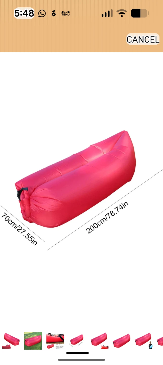 Red Inflatable Lounger